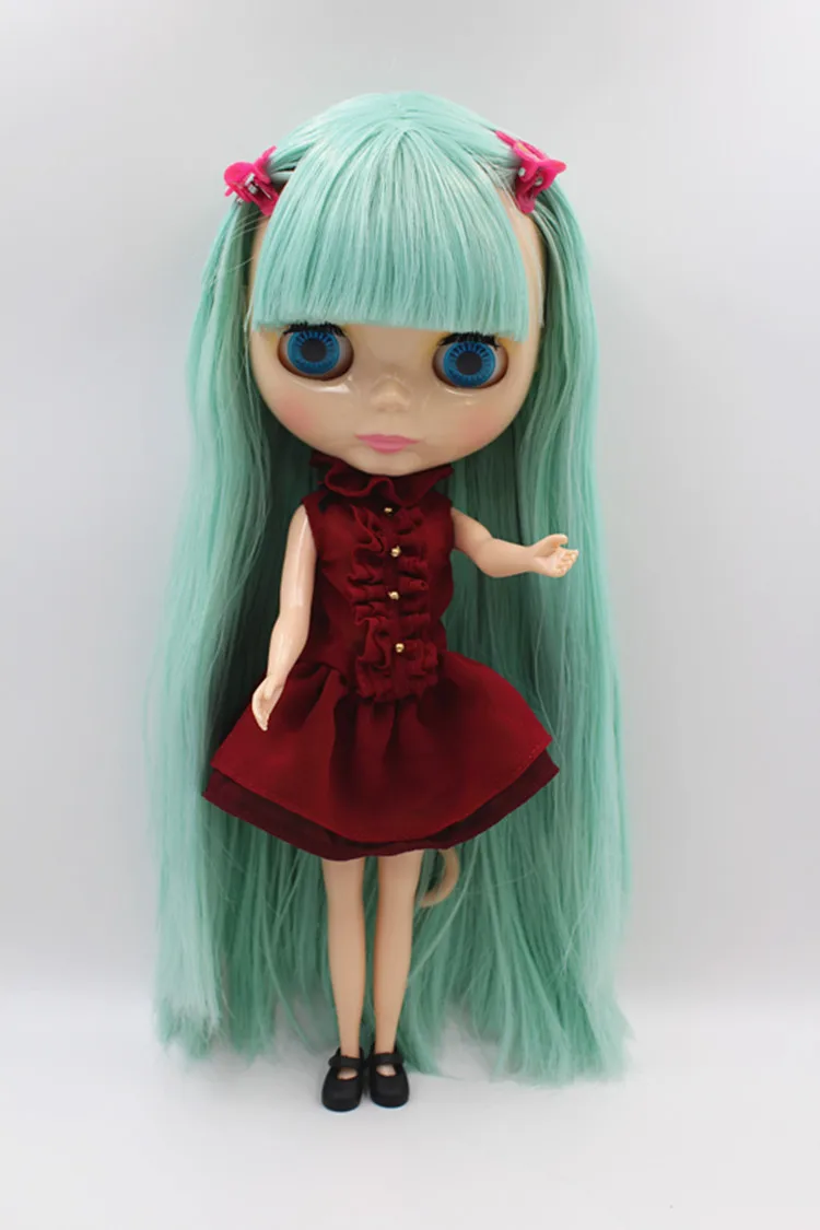 

Blygirl doll Light green Liu Hai straight hair doll, 30cm doll 1/6 Blyth doll fashion, ordinary body joints 7