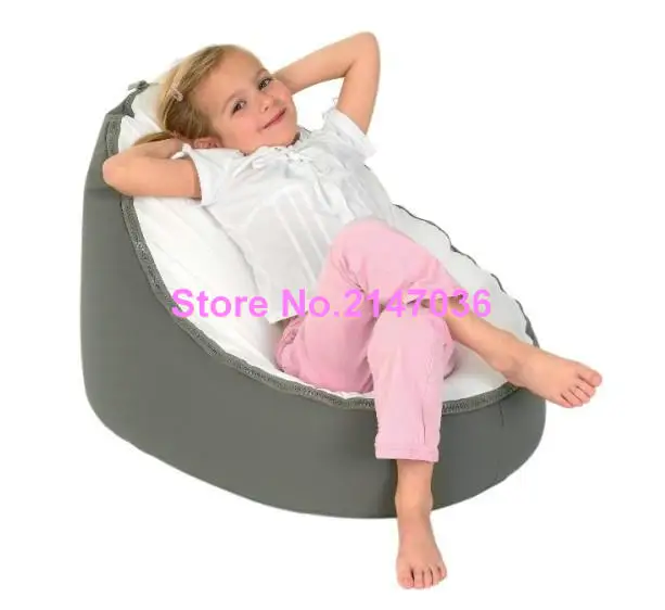 Grey with white seat infant Baby Bean Bag Snuggle Bed Portable Seat Nursery Rocker Without Filling