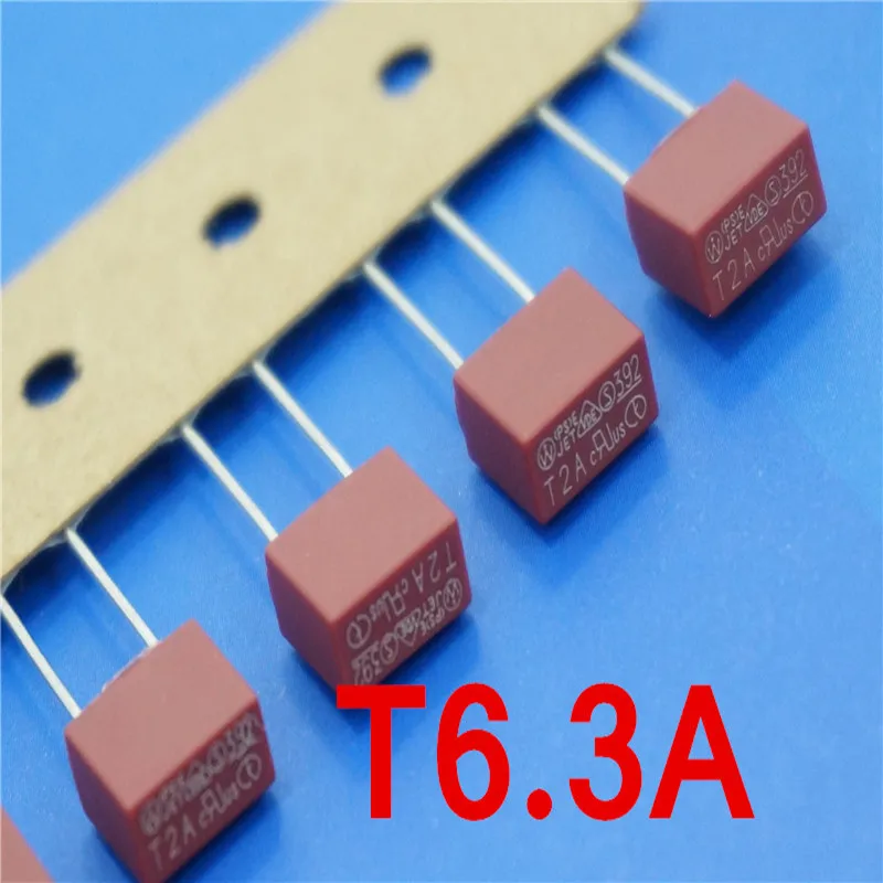 (1000 pcs/lot) T6.3A 250V TE5 Slow Blow Subminiature Fuse, UL VDE RoHS Approved, 6.3A, 6.3Amp.