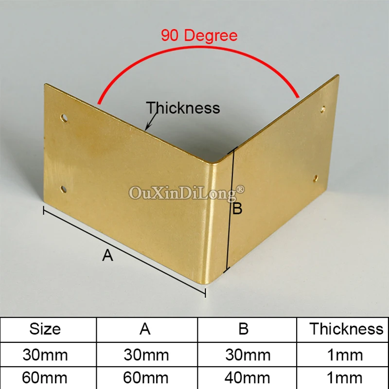 Retro Vintage 40PCS European Antique Brass Furniture Corner Braces Cupboard Drawer Cabinet Box Corner Protectors