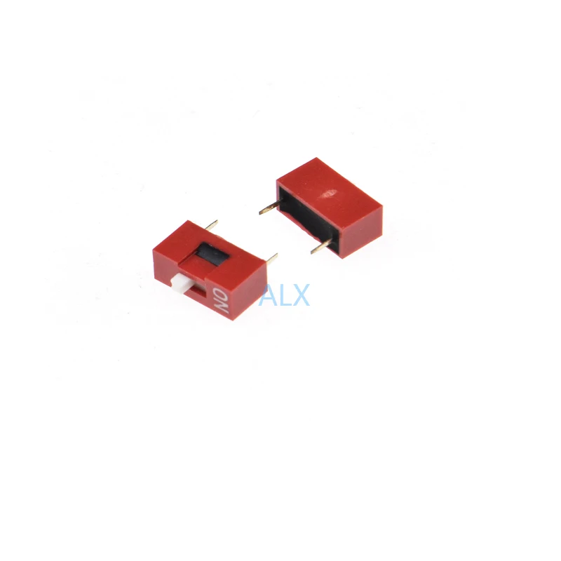 10PCS red 1p dip 1 Position TOGGLE switch doule Row 1PIN PITCH 2.54MM Slide Switches 1 PIN