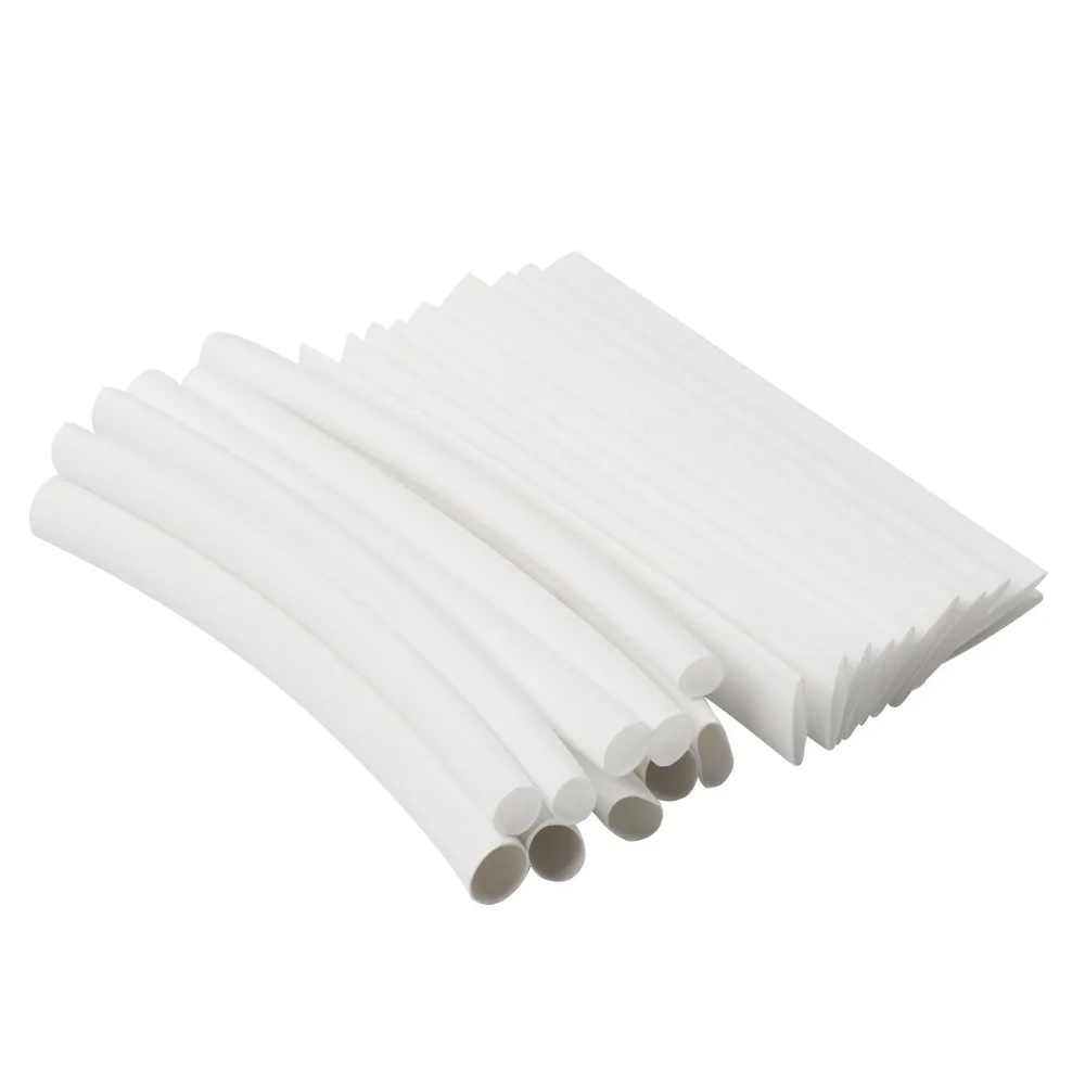 20Pcs White 3/4:1 Polyolefin Heat Shrink Tube Insulation Shrinkable Tubes Wrap Wire For Phone Data Line Heat Shrink Tubing