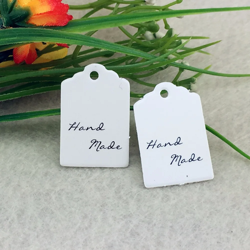 100pcs/lot 3x2cm Blank Kraft Hang Paper Gift Tags Wedding Party Favors Label Price Gift Card