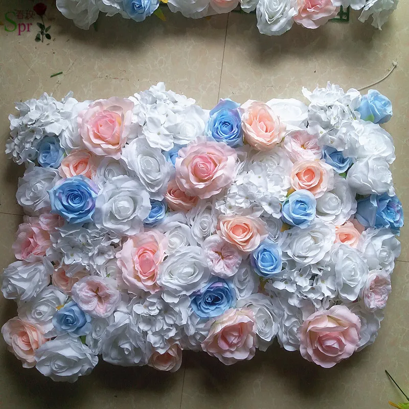 SPR blue pink lovely10pcs/lot 3D high quality Artificial wedding occasion flower wall background arrangement flowers decorations