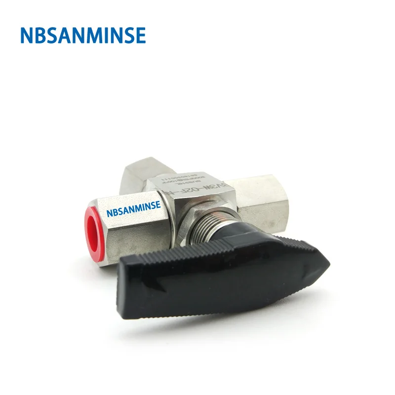 NBSANMINSE BV3W - OD / F Three way Ball Valve Stainless Steel Valve 1/8 1/4 3/8 1/2 3000 Psi Air Water Stop Valve