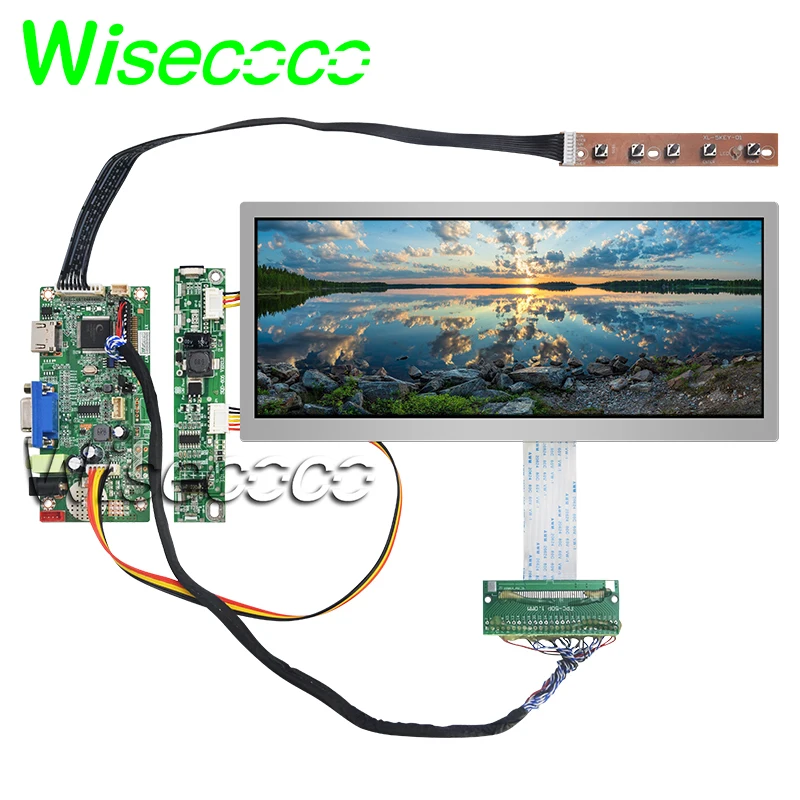 Wisecoco 10.3 inch 1920x720 High Bright TFT LCD screen Sunlight Readable HSD103KPW2 Controller board for Automotive Display