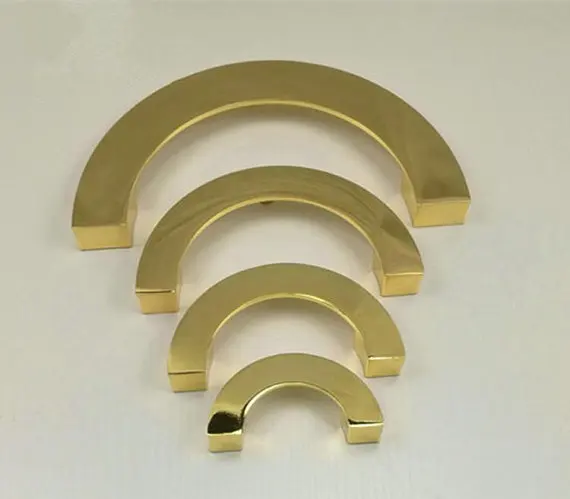 

2.5'' 3.75'' 5'' Polished Gold Door Handles Semicircle Dresser Pull Drawer Pulls Handle Knobs Drop Ring Kitchen Cabinet 64 96128