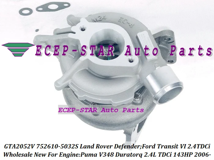 Turbo GTA2052VK 752610-0012 752610-0015 752610-0025 YC1Q6K682AE 752610 para Land Rover Defender Transit 6 para Puma Duratorq 2.4L