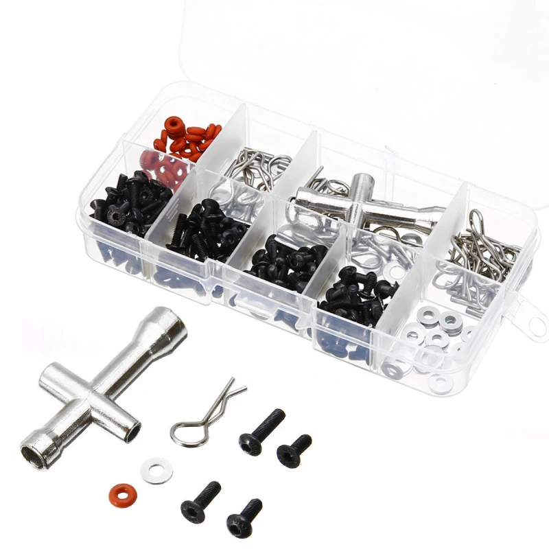 270pcs  Special Repair Tool Screws Box Kit For 1/10 HSP RC Car Accessories DIY