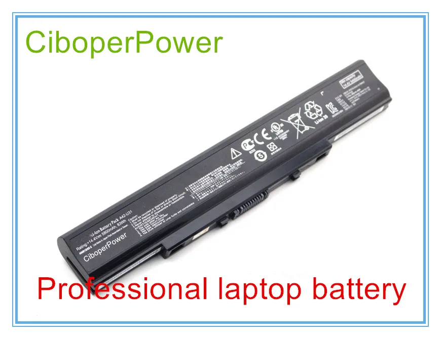 Battery for A42-U31 A32-U31 Battery For U31 U41 P41 P31 Series Laptop 14.4V 5200mAh