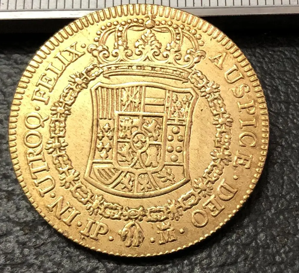 1761 Spain 4 Escudos-Carlos III Madrid Gold Copy Coin