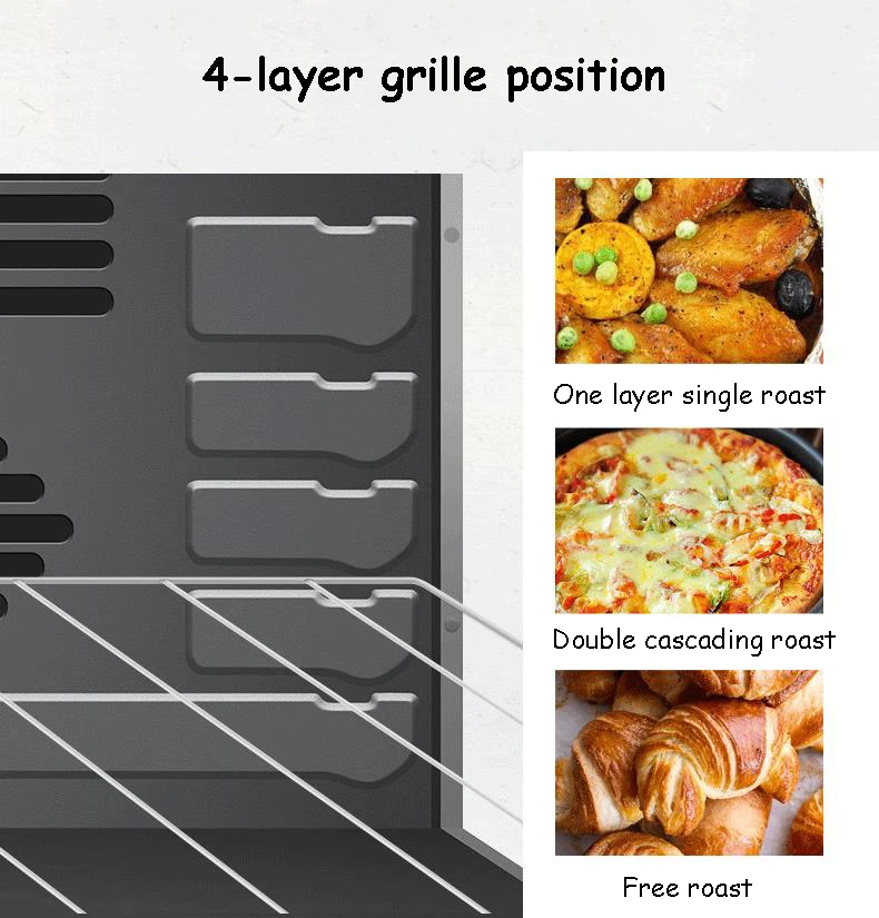 32L Pizza Oven Household Electric Oven horno electrico Multifunction DIY Cake Electric Oven air fryer electric no oil