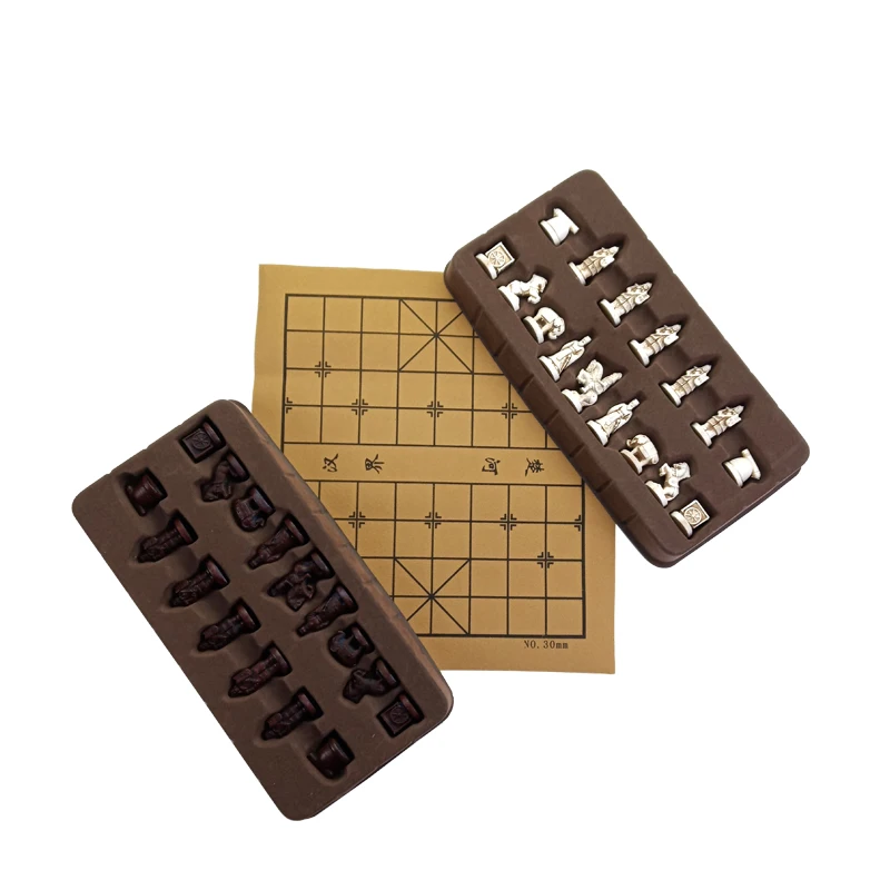 Easytoday – jeu d'échecs chinois, en cuir synthétique de haute qualité, jeu traditionnel rétro chinois de Table, divertissement