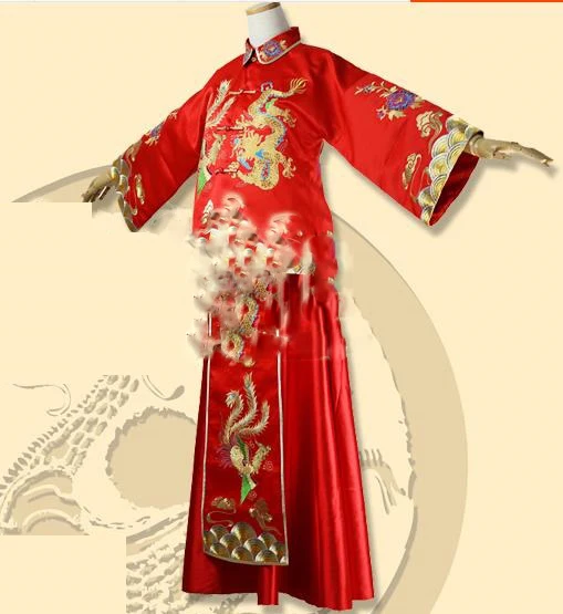 Jing Jiu Fu Delicate Embroidery XiuHeFu Chinese Traditional Wedding Hanfu Bride Dress Republican Period Wedding Hanfu Costume