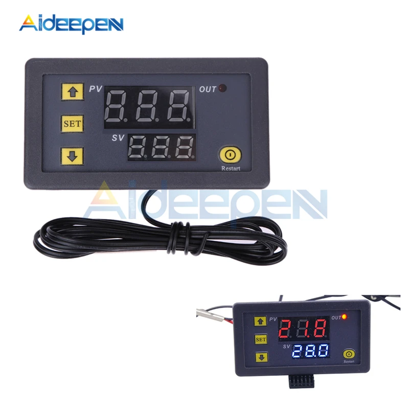 W3230 12V 110V 220V LED Digital Temperature Instruments Controller High Precision Thermostat Thermometer Control Switch Sensor