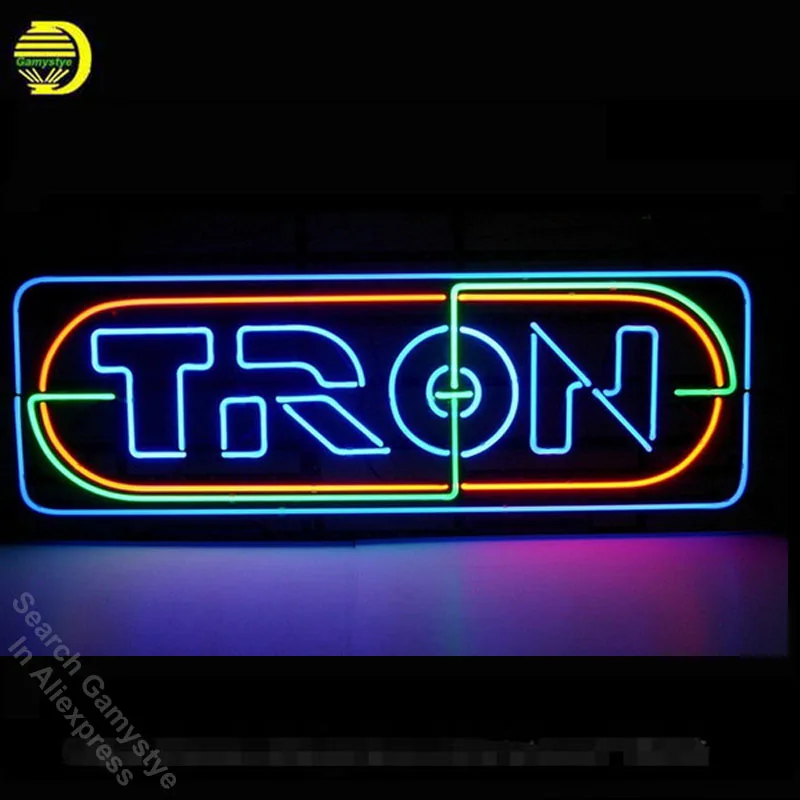 NEON SIGN 10Kv For Tron Signboard Game Room Decor Neon Sign Light Aesthetic Room Decor Neon Lamps Handcrafted Real Glass Tube