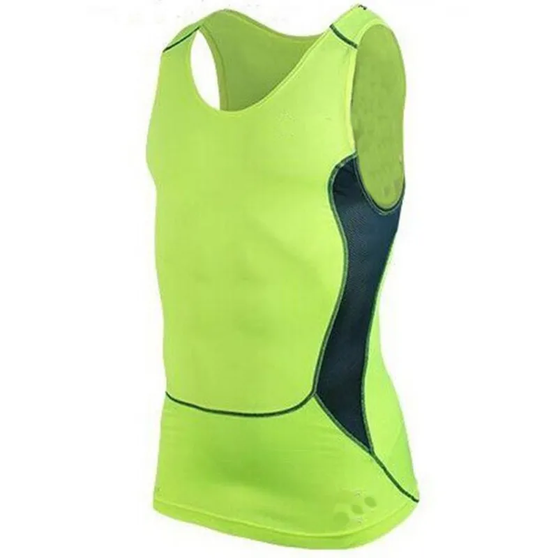 Chemises de sport respirantes à séchage rapide pour hommes, couche de base de fitness, compression supérieure, fibre