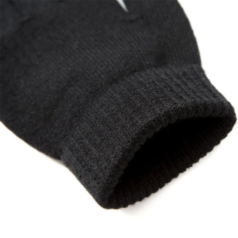 Top Lovers Winter Sporting Warm 3-Finger Touch Screen Gloves for iphone/ipad All Smartphone,Woolen Knitted Gloves,Brushed Neri