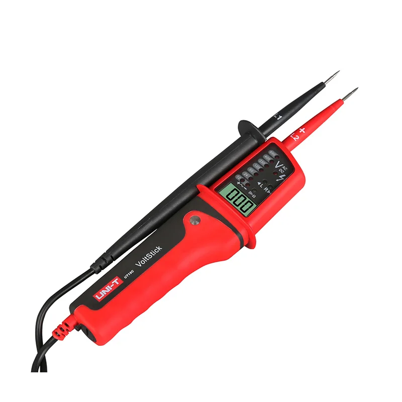UNI-T UT15C UT15B مقاوم للماء الرقمية LCD التيار المتناوب تيار مستمر الجهد الاستمرارية جهاز فحص الدائرة الكهربائية TS دي الشحن