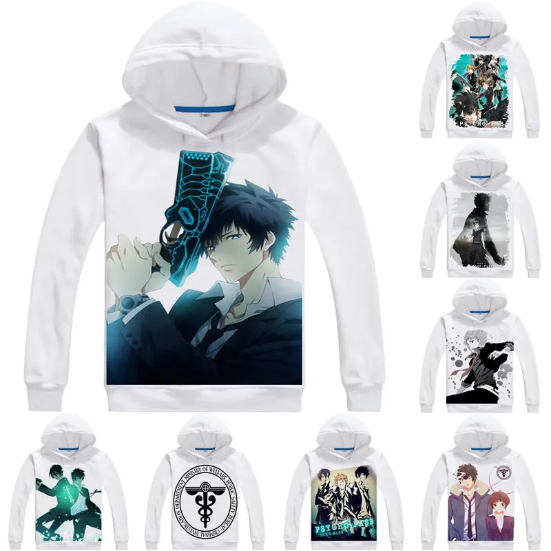 

Coolprint Anime Hoodies Psycho-Pass PSYCHOPASS 3D Hoodies Multi-style Long Hooded Saiko Pasu Shinya Kogami Cosplay Sweatshirts