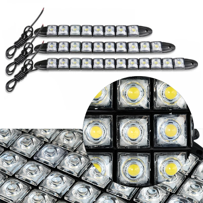 Atreus Car LED Day Lights 12V For Renault duster megane 2 3 Volvo xc60 xc90 Mazda 3 6 cx-5 Seat accessories 1Pair DRL fog lamp