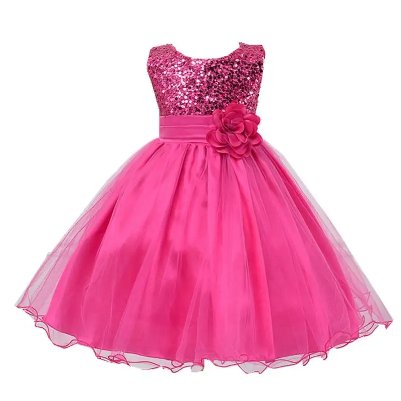 

2023 Summer Girls Sequins Wedding Party Dress Tutu Princess Dress Kids Dresses For Girls Christmas Children Clothing 3 8 12 Year