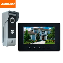 7 Inch LCD Monitor Door wired video intercom Doorbell system Video Door Phone night vision Aluminium alloy Camera Video Intercom