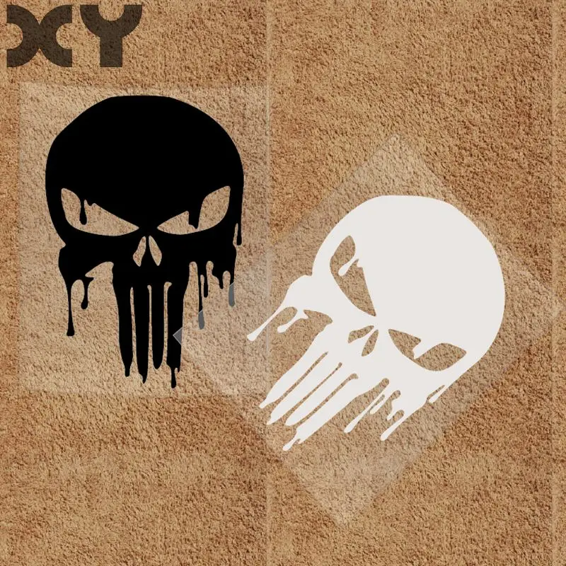 XY Waterproof Reflective Car and Motorcycle Vinyl Sticker Skull Sticker for Car