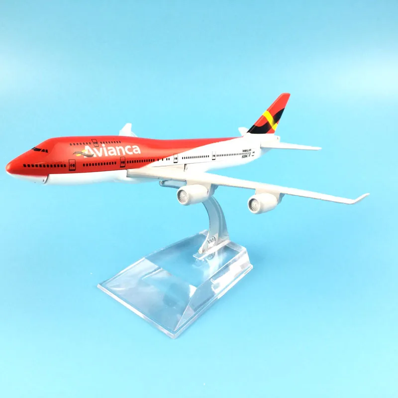 JASON TUTU 16cm AVIANCA COLOMBIA B747 avión modelo avión Diecast Metal 1/400 aviones a escala