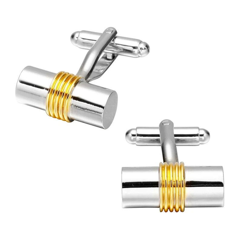 MeMolissa Novelty Cylinder Cufflinks 18 Designs Hourglass/Pen/Bullet Fashion Cufflinks for Men\'s High Quality Fine Jewelry