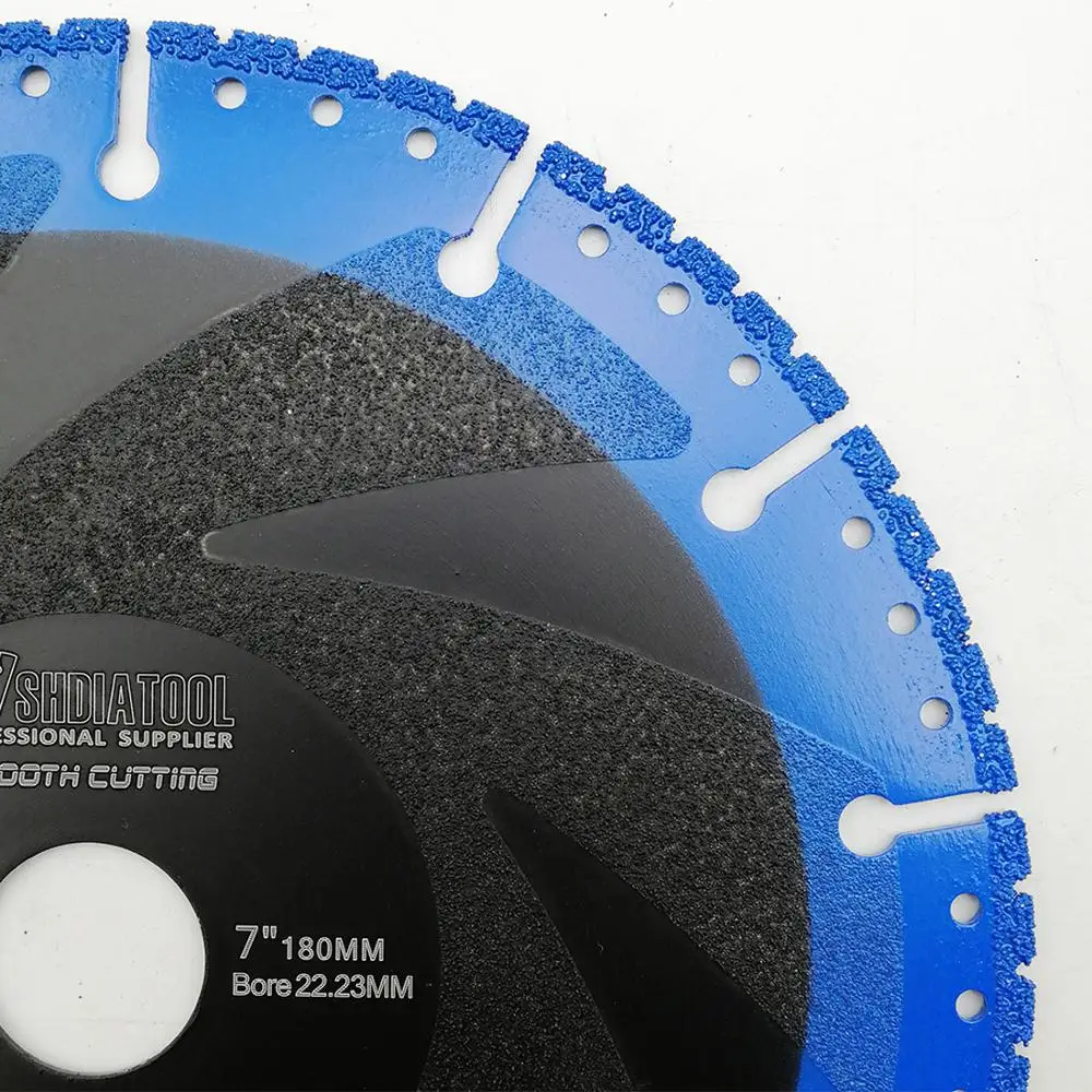 SHDIATOOL 2 pcs Dia 7 "/180mm 진공 납땜 Diamond Blade 철거 Cutting Disc 한-대 한- all Diamond 휠 multi purpose sawblade