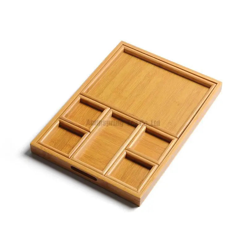 6pcs Bamboo Tea Tray/Teable/Plate,Chinese Kungfu Tea Ceremony teaset/tool,for puerh/pu'erh/white/green/Oolong/Black/White tea