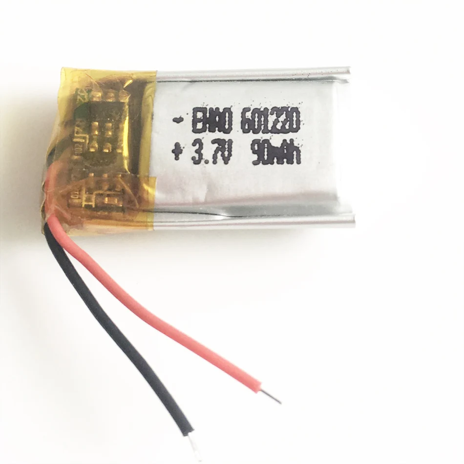 601220 3.7V 90mAh litowo-polimerowa LiPo akumulator do Mp3 słuchawki z Bluetooth rejestrator zestaw słuchawkowy wideo