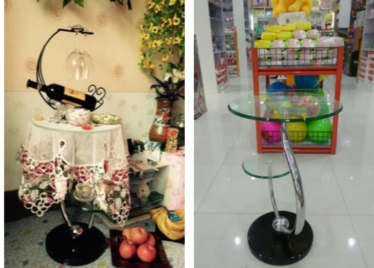 Gehärtetem glas kleine tee tisch