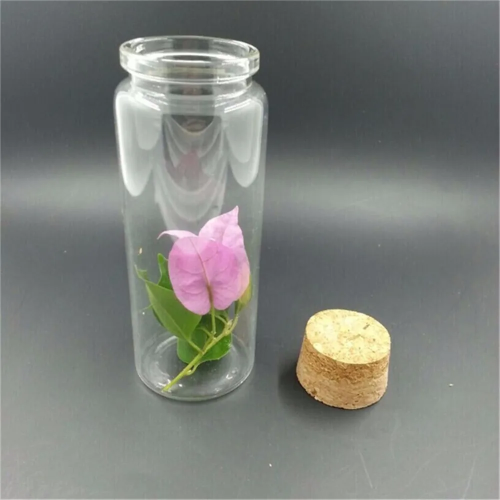 

150ml Clear Glass Storage Jars Bottle Vial Container Wishing Bottle with Cork Stopper DIY Home Decor Wedding Gift Pack 24pcs/lot