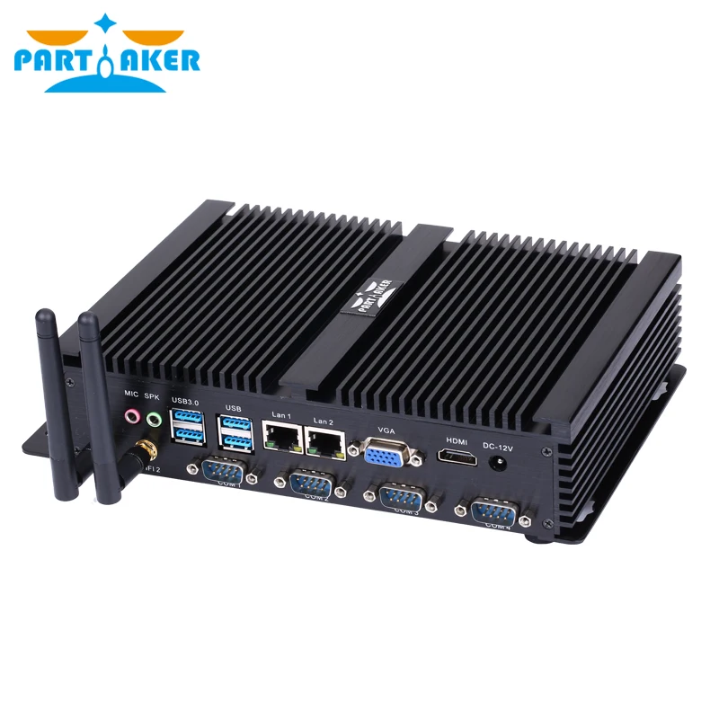 

Partaker I2 Intel Core i5 3317u Industrial PC 1007u Fanless Mini PC Windows 10 TV Box HDMI 4 RS232 Dual NIC 2 LAN 8 USB WiFi