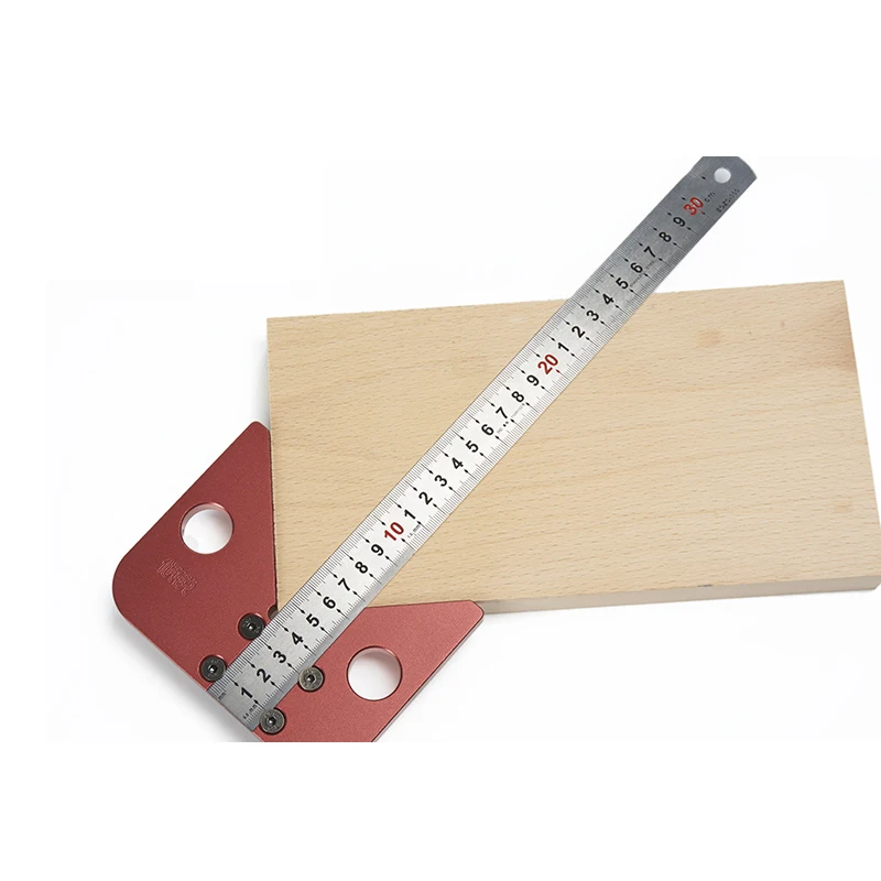 ALLSOME Woodworking Center Scribe 45 Degree Angle Line Gauge Wood Ruled Carpenter Ruler Gauge HT2340