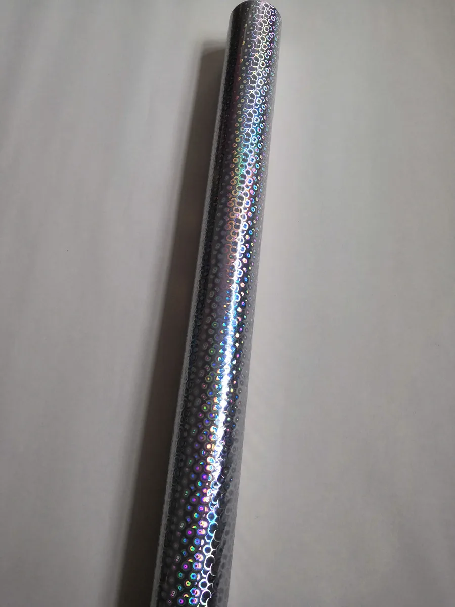 Holographic foil hot stamping foil silver giddiness pattern B19 hot press on paper card labelor or plastic materials transfer