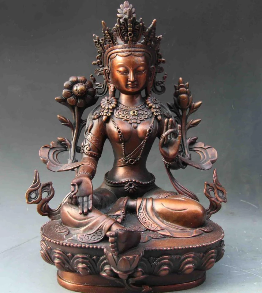 Buddhism Temple Green Tara Guan Yin Kwan-yin Boddhisattva Goddess Buddha Statue