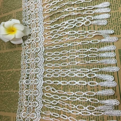 15 Yards Bianco 17 cm Della Frangia Della Nappa Lace Trim Passamanerie Nigeriano Cerimonia Nuziale Lace Trim Tessuto Poliestere Craft Costume Da Cucire Applique