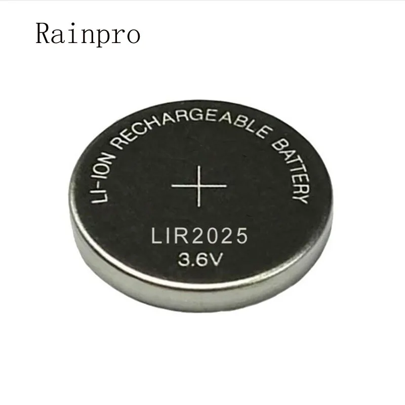 2PCS/LOT LIR2025 2025 New rechargeable button battery 3.6V lithium ion rechargeable battery