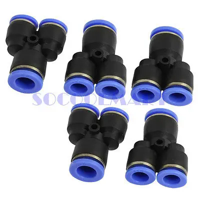

5Pcs 12mm to 10mm Y Union Push in to Connect Fittings