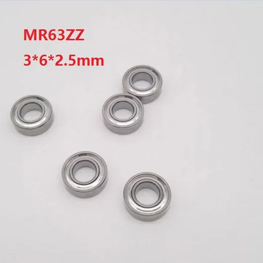 

50/100/500pcs MR63ZZ MR63 ZZ MR63 Z Deep Groove Ball Bearing 3x6x2.5mm Miniature Mini MR63Z 3*6*2.5mm 673ZZ