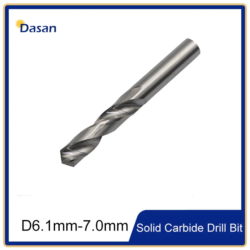 1pcs Solid Carbide Twist Drill Bit 6mm 7mm Straight Shank Wood Drilling for CNC Lathe Woodworking