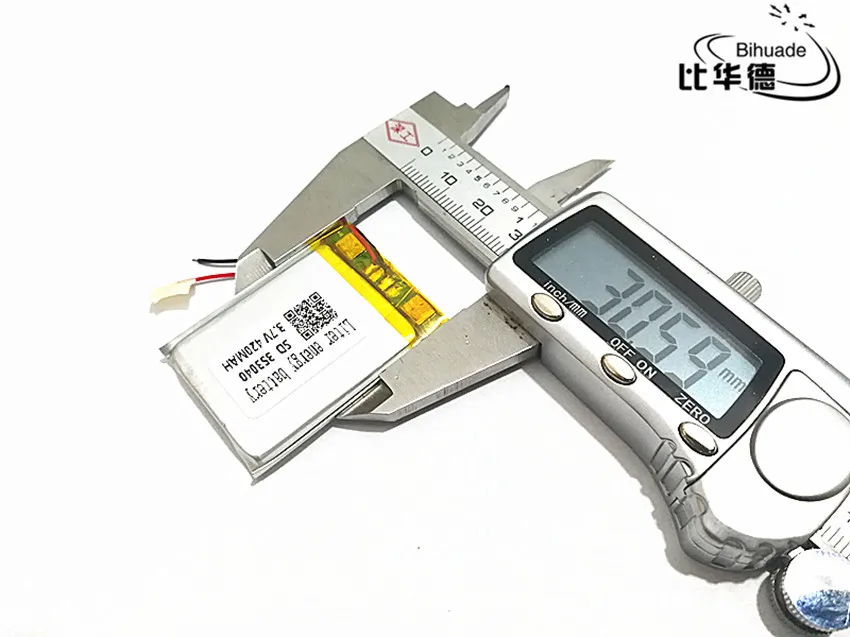 3.7V 420Mah 353040 Lithium Polymer Lipo Oplaadbare Batterij Voor Mp3 Mp4 Mp5 Diy