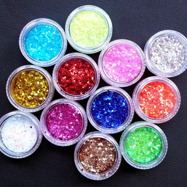 300gram Iridescent Hexagon Glitter in 1mm | Holographic Confetti | Nail Art Sprinkles | Decoden Cabochon DIY | Glitter Roots