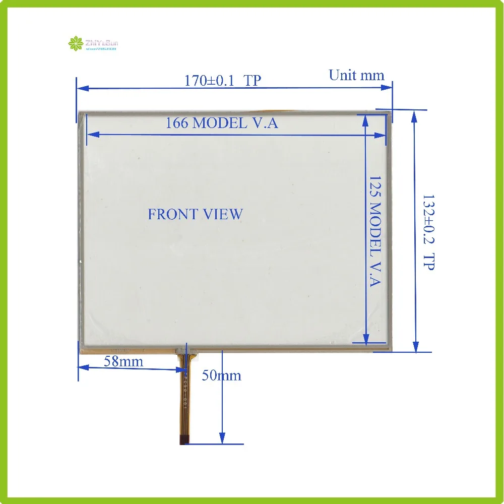 ZhiYuSun Wholesale 2PCS/Lot H080L001 170mm*132mm 8inch 4 line touch screen panel 170*132 Sensor glass Compabible for GPS CAR