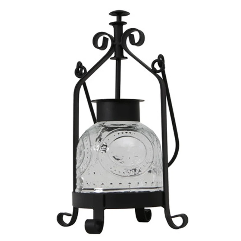 Portable Lanterns Candle Lamp Metal Iron Camping Candlestick handicraft Party Home Wedding Decor