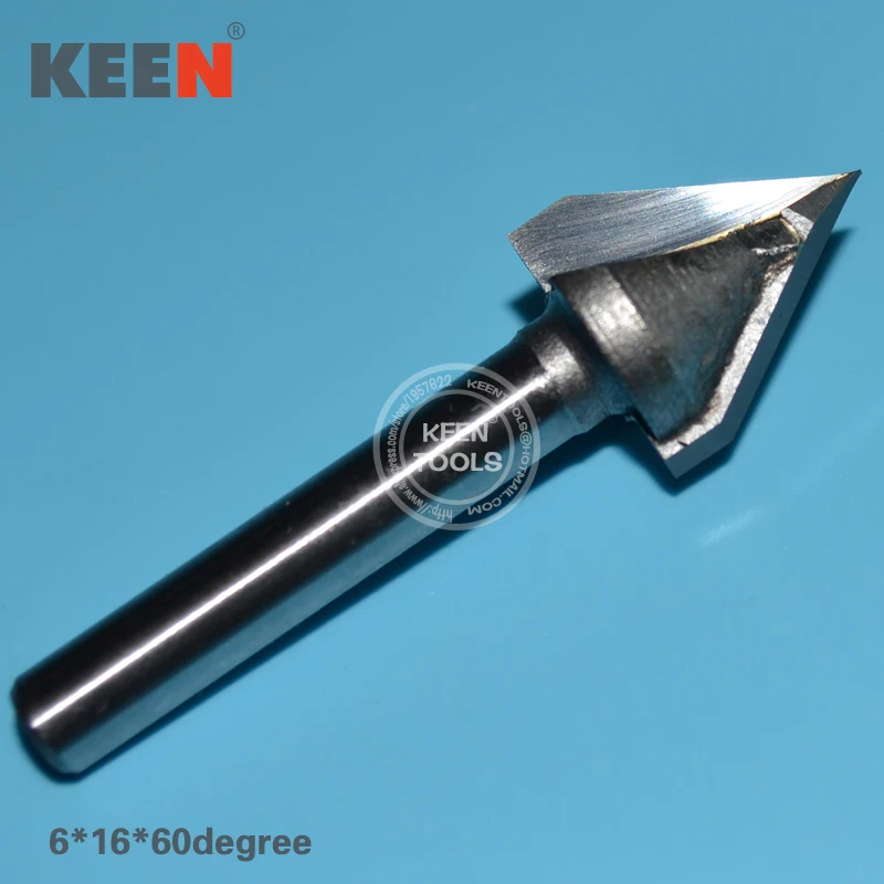 

6*16*60 Degree CNC Router V Groove Bit Woodworking Parts Can Be Applied To Acrylic MDF PVC 3D Engraving