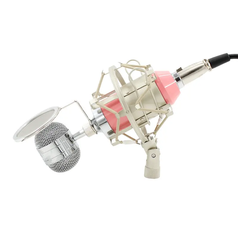 Microfono a condensatore professionale per registrazione in studio audio BM-8000 con supporto jack da 3,5 mm per registrazione audio personale KTV